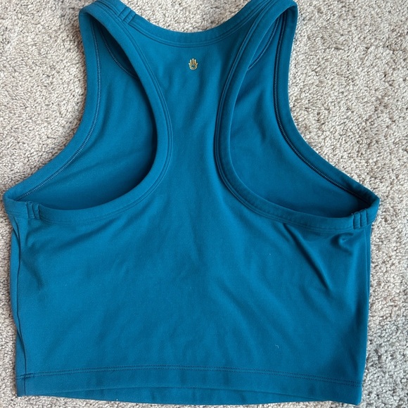 Spiritual Gangster Racerback Tank With Shelf Bra Size Small Blue/Turquoise - Picture 2 of 3